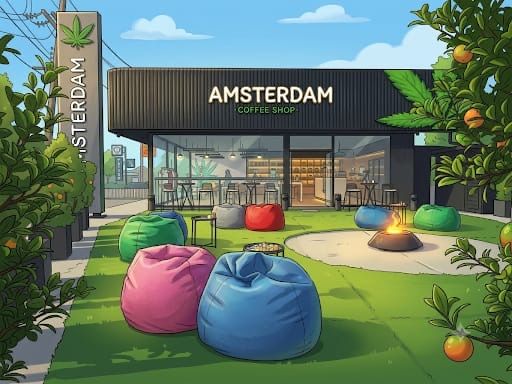 Amsterdam Coffee Shop - Cannabis Shop storefront