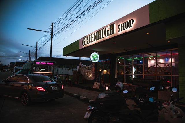 Green high shop storefront