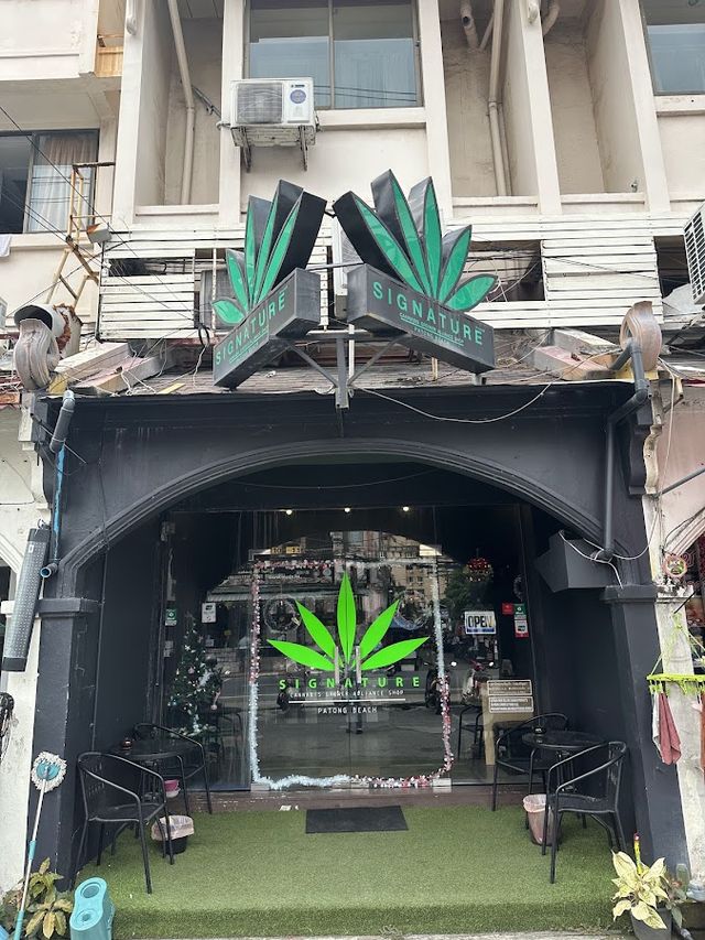 signature cannabis shop patong storefront