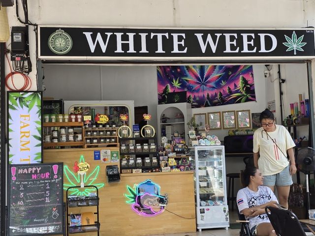 White weed storefront