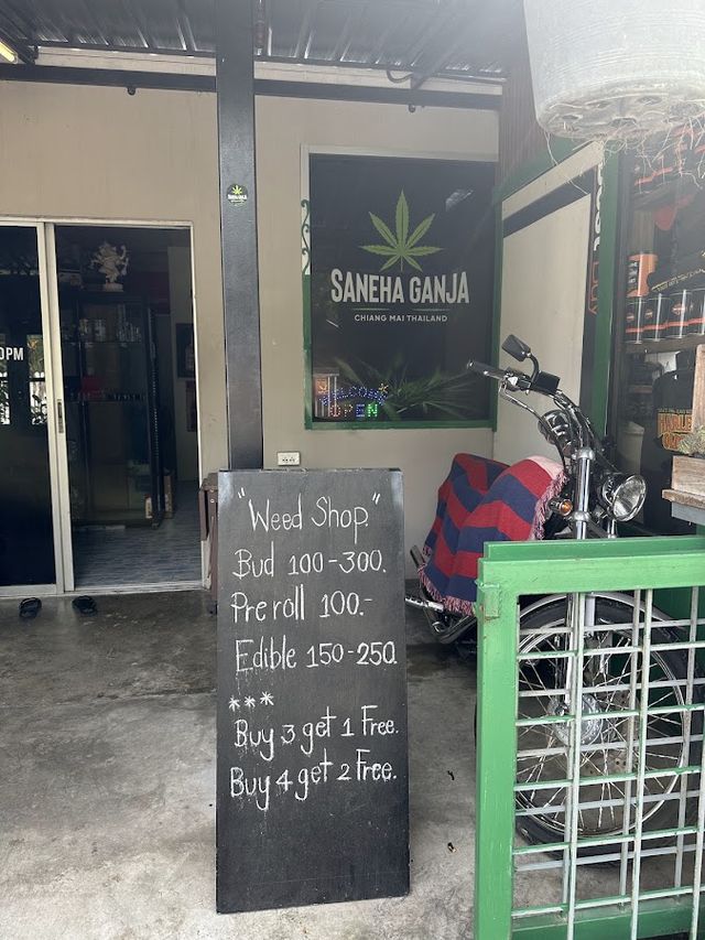 Saneha Ganja Cannabis shop storefront