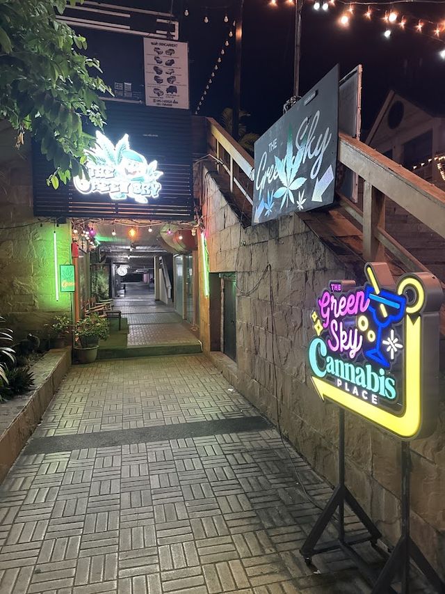 The green Sky cannabis weed storefront