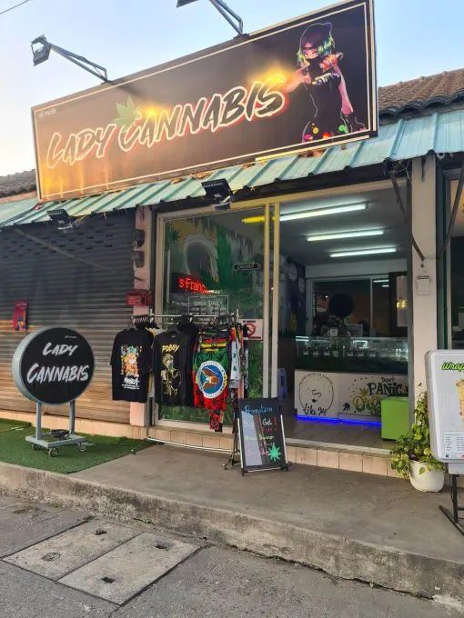 Lady cannabis storefront