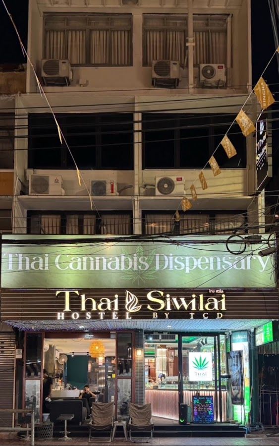 Thai cannabis dispensary (WEED SHOP) & Hostel storefront