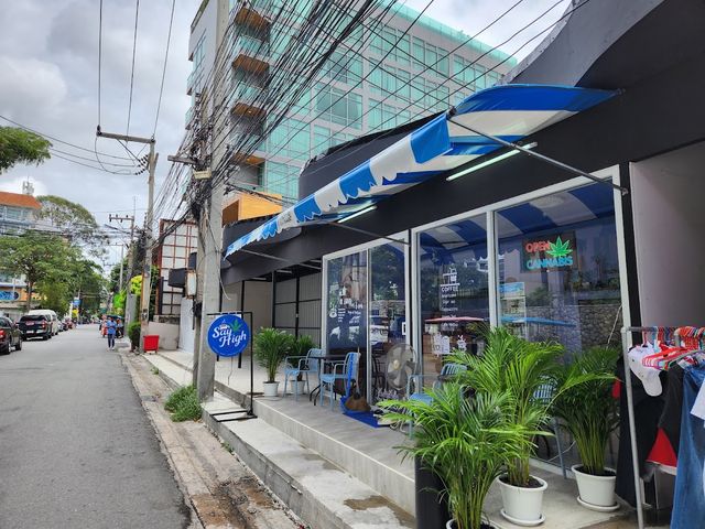 Say High Coffee & Cannabis Lougne storefront