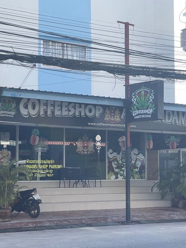 COFFEESHOP AMSTERDAM. NO.1 THE BEST CANNABIS storefront
