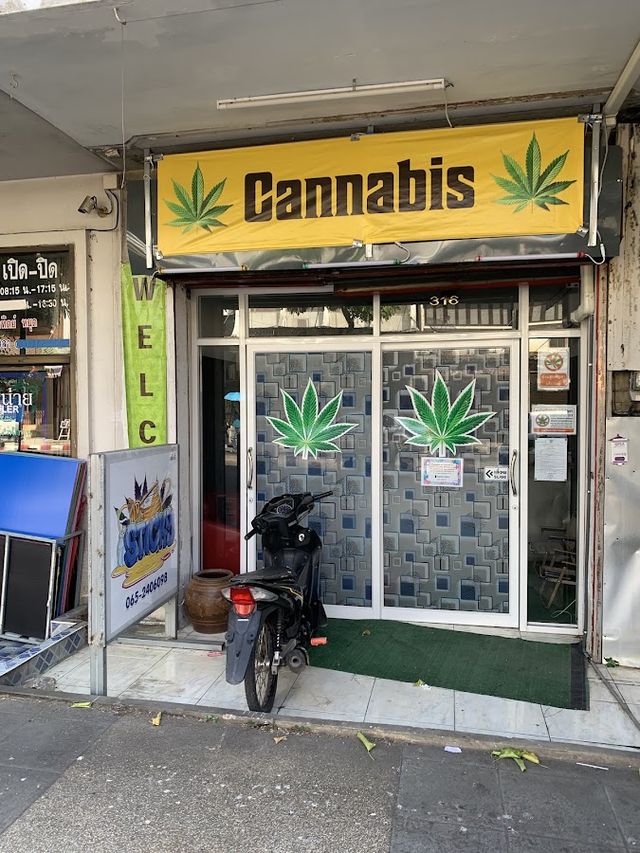 ร้าน sticky weed shop storefront